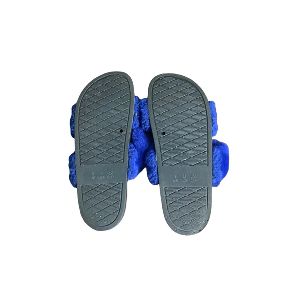 H2K Royal Blue Fluffy Sliders Womens Size 11 - Picture 6 of 7